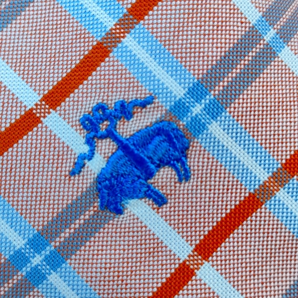 BROOKS BROTHERS 1818 MEN'S MONOGRAMMED PLAID LUXURY SHIRT - Picture 4 of 17